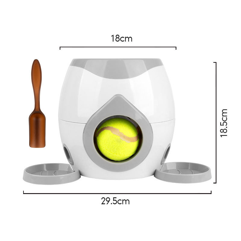 2 Balls Launcher Toy Training Dog Toy Slow Feeder Remote Puppy Pet Indoor Training Tennis Ball Feeder Machine — image 6