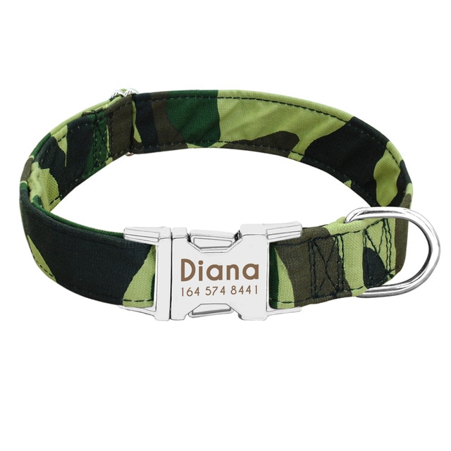 Dog Collar Personalized Nylon Pet Dog Tag Collar Custom Puppy Cat Nameplate ID Collars Adjustable For Medium Large Dogs Engraved — image 12
