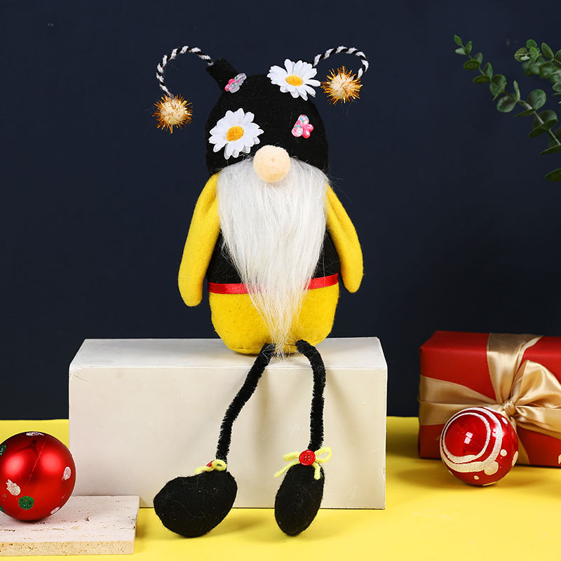 Bee Festival Flower Butterfly Long Legs Faceless Doll Cute Gnome Doll Ornament Creative Doll Gift — image 3