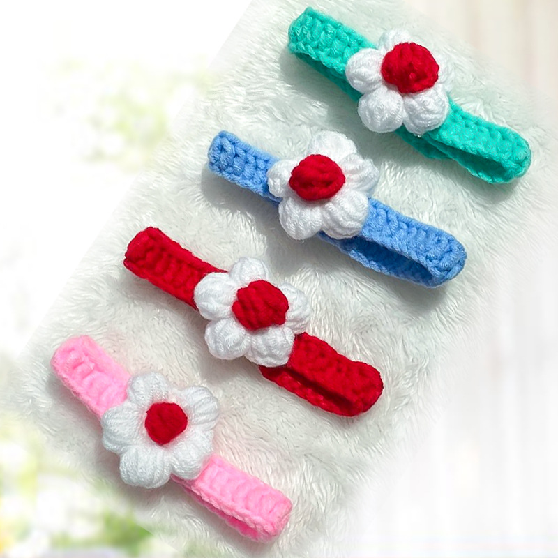 Pet Wool Knitted Collar Cat Dog Cute Collar Knitted Necklace Silent Adjustable British Short Dog — image 5