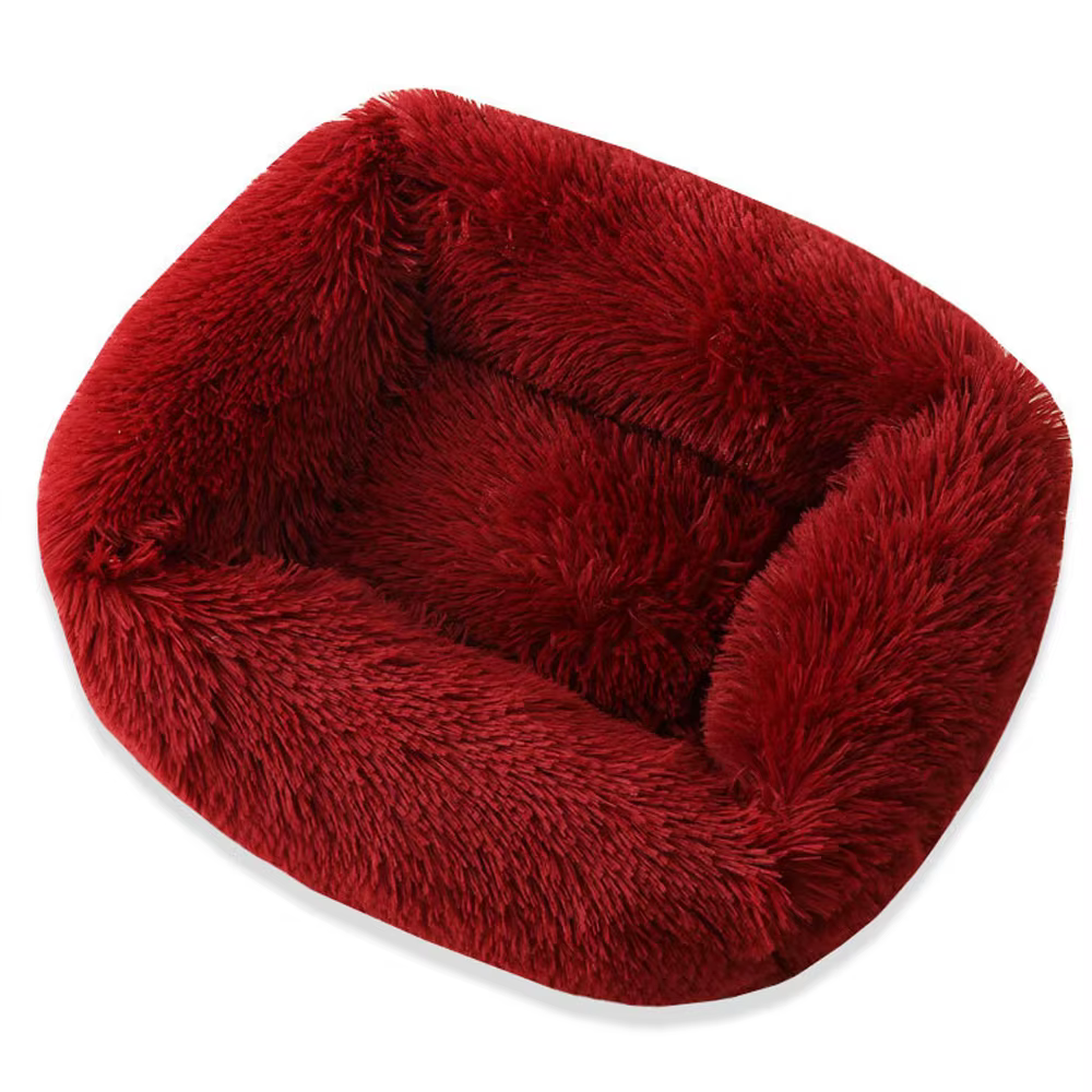 Square Dog Bed Long Plush Solid Color Pet Beds For Little Medium Large Pets Super Soft Winter Warm Sleeping Mats For Dogs Cats — image 7