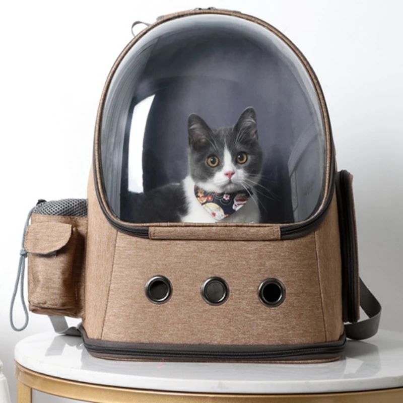 Pet Space Cat Backpack Fashion Transparent Breathable Cat Bag Dog Bag Folding Pet Bag — image 2
