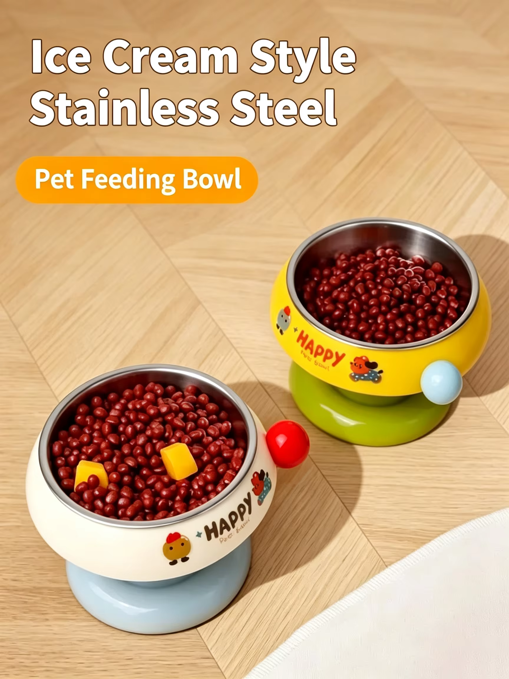 Bolsas para mascotas, tazones de acero inoxidable para gatos y perros, tazones con guardia cervical para evitar volcados, suministros para mascotas — imagen 4