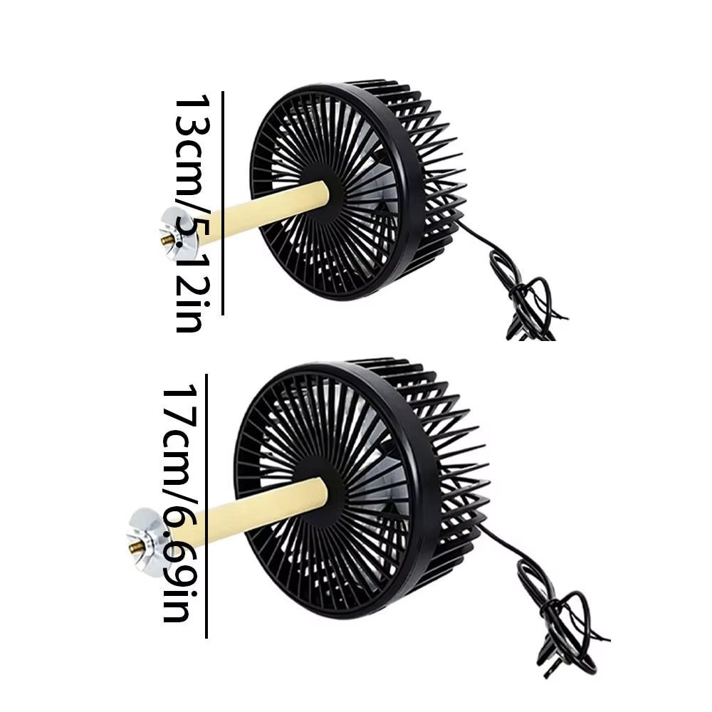 USB Powered Bird Cage Cooling Fan Low Noise Air Circulation Pet Cage Circulation Fan Adjustable Wind Speed Cage-mounted — image 6
