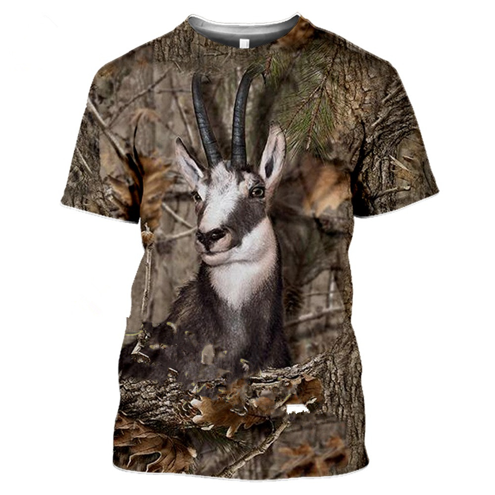 Outdoor Jungle Camouflage Animal Mesh T Shirt — image 6