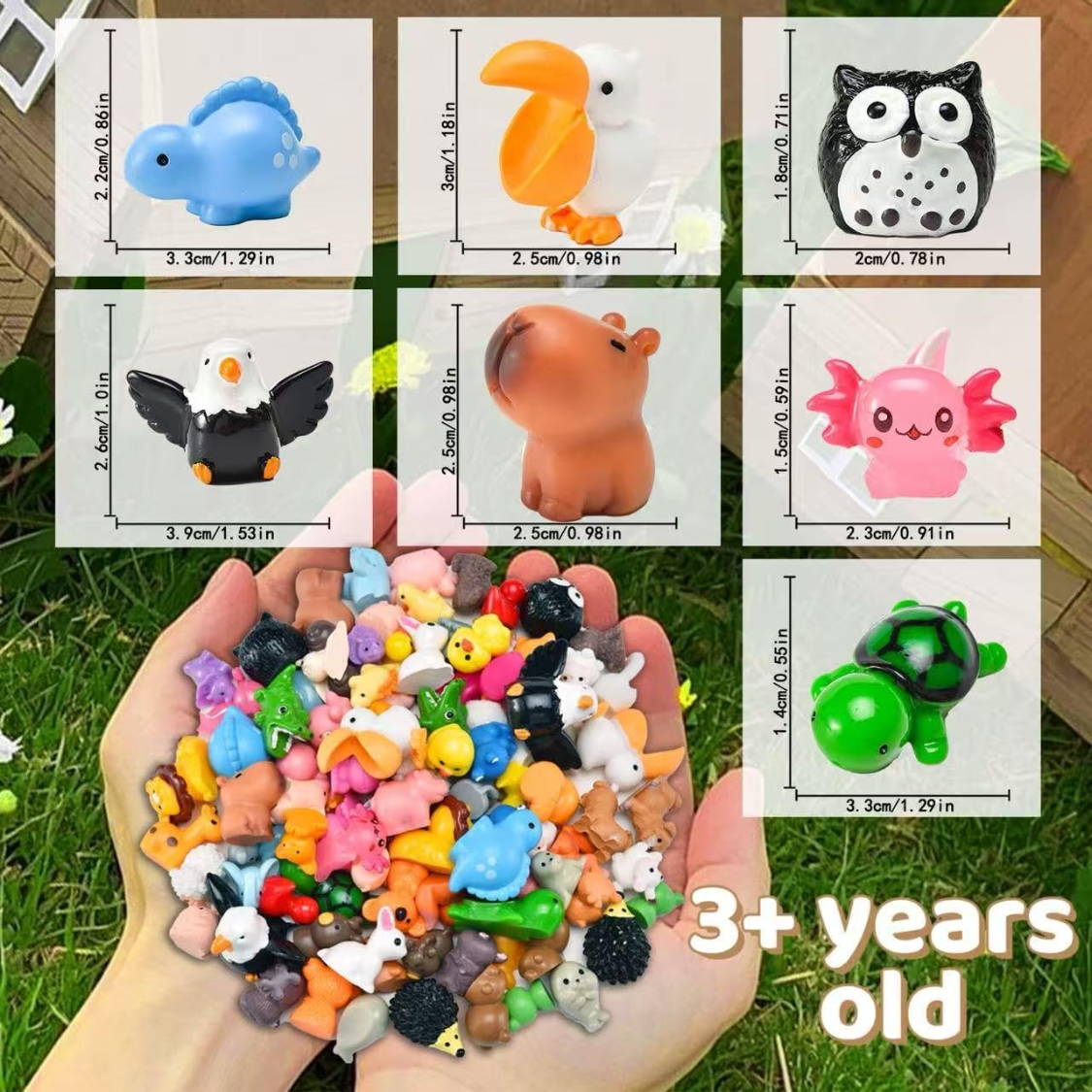 50 Piezas de Mini Figuras de Animales de Resina, Figuras Miniatura de Animales Pequeños al por Mayor para Jardines de Hadas Miniatura, Recuerdos de Fiesta y Jardín — imagen 2
