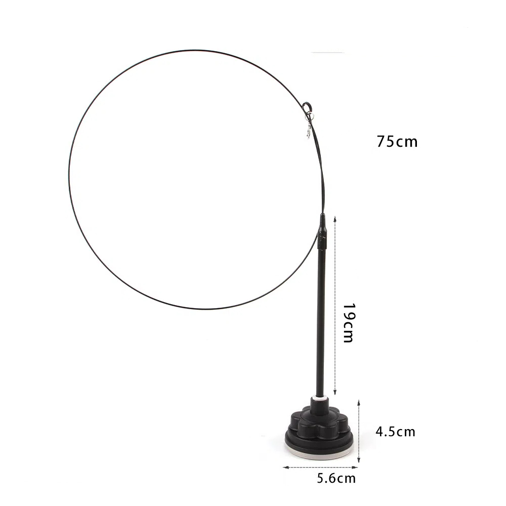 Palito de juguete para gatos con sujeción por cable de acero, intercambiable y con varias cabezas — imagen 4