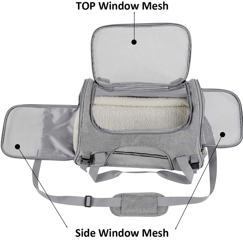 Pet Bag Portable Cat Backpack Simple And Breathable Pet Bag Crossbody Pet Bag Pet Car Bag — image 4