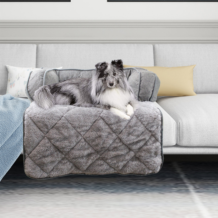 Artículos para Mascotas de Otoño e Invierno, Tapete para Gatos y Perros, Forro Acolchado de Felpa Antilino, Cama Cómoda tipo Sofá para Mascotas y Alfombrilla para Auto — imagen 1