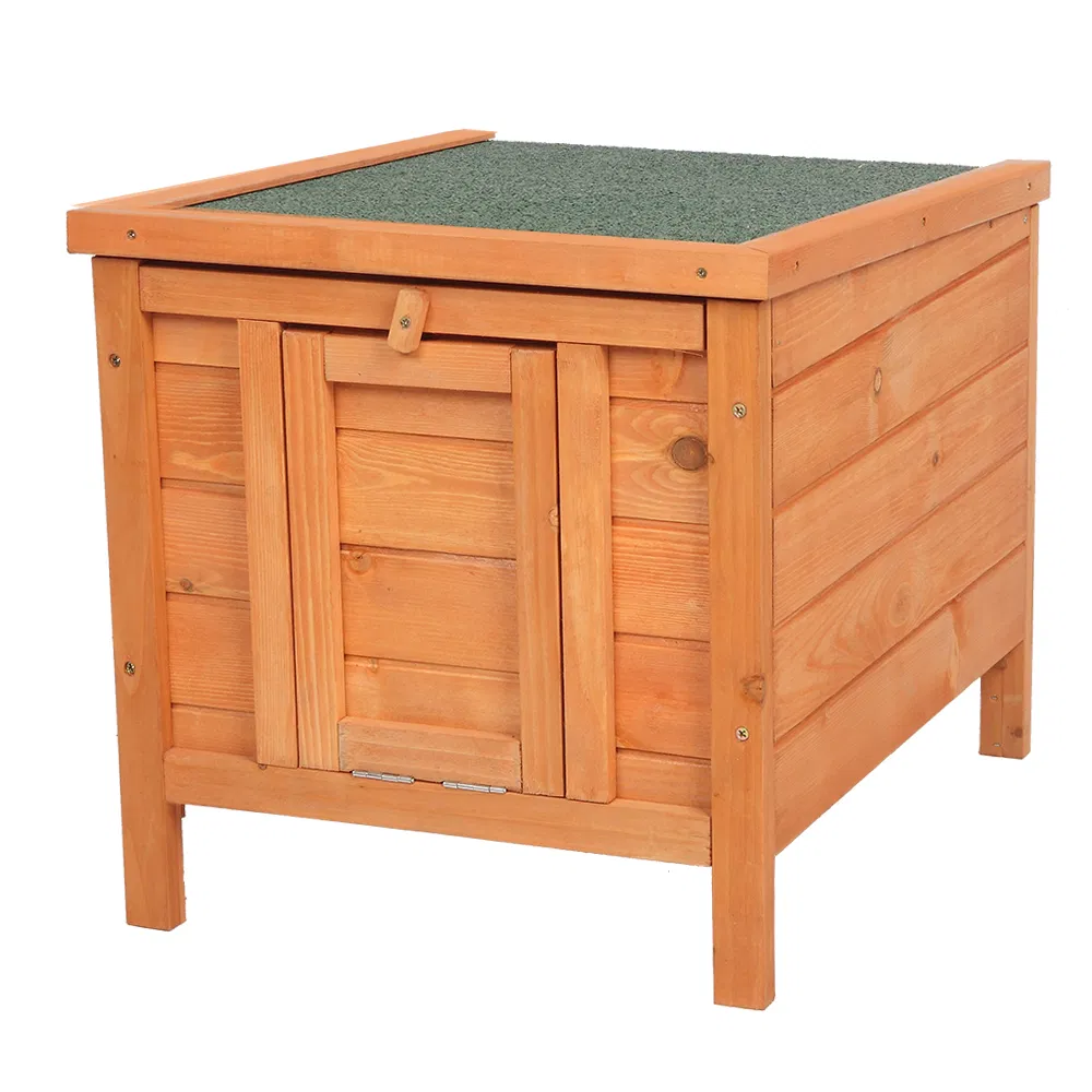 20-inch removable roof, waterproof, green asphalt roof, cedar wood, wooden chicken and rabbit cage — image 9