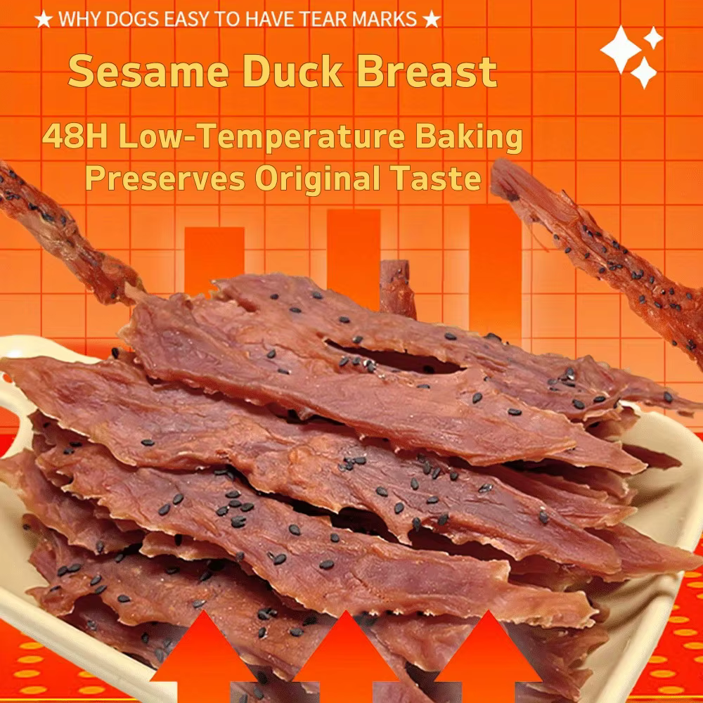 Jerky de Pato con Ajonjolí 200g/400g, Ingredientes 100% Naturales, Golosinas Naturales para Perros, Saludable, Fácil de Digerir — imagen 3