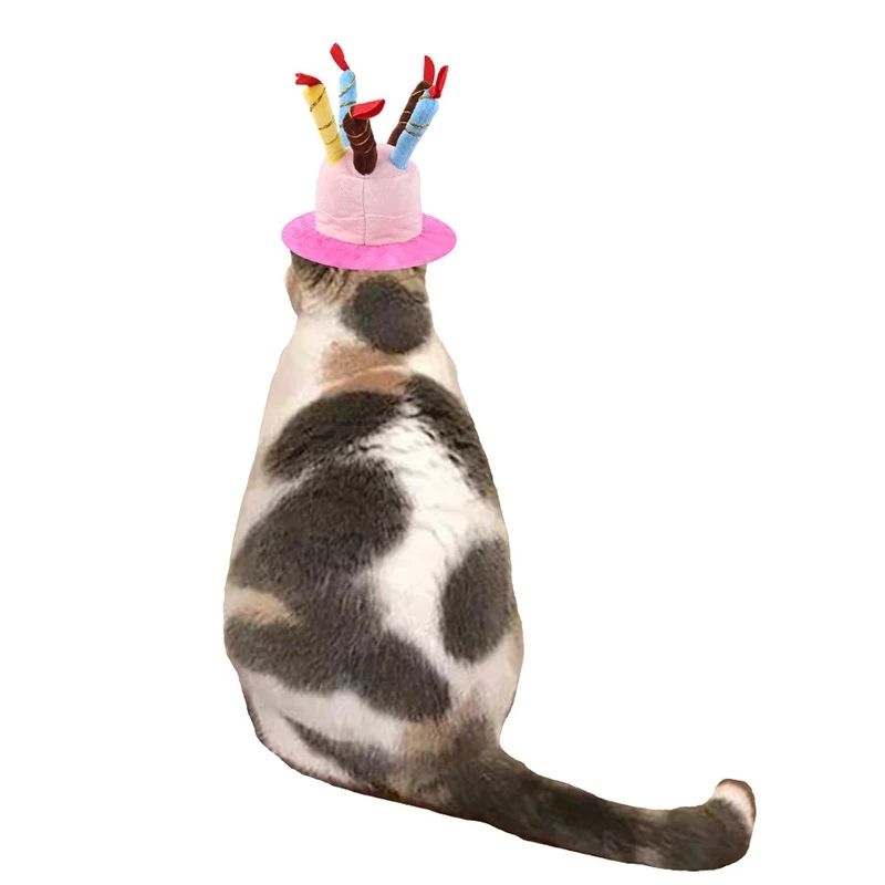 Pet Dog Birthday Hats Dog Headdress Cat Head Cover Cute Weird Cat Birthday Dress Up Faro Birthday Hat — image 4