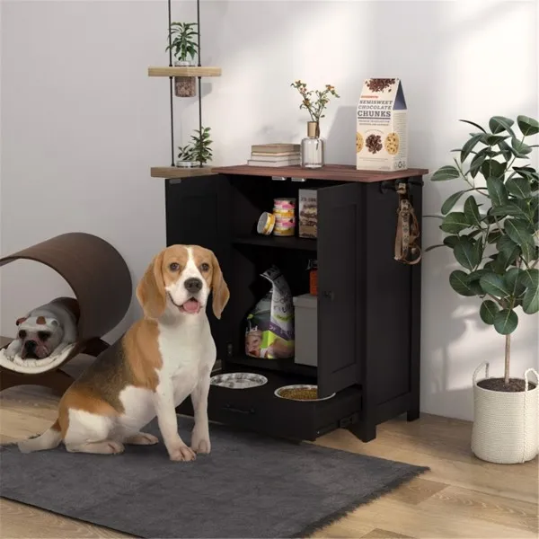 Dog Food Storage Cabinet-Black — image 4