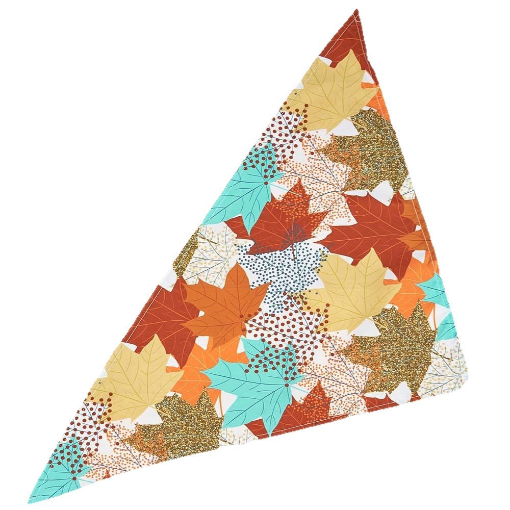 New Fashion Twill Thanksgiving Dog Scarf Triangle Pet Dog Polyester Bandana — image 7
