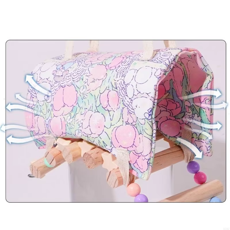 Bird Cage Tent Nest With Ladder And Rest Area, Hanging Shelter For Budgies And Lovebirds, Constructed Of Fabric And Simple To — image 1