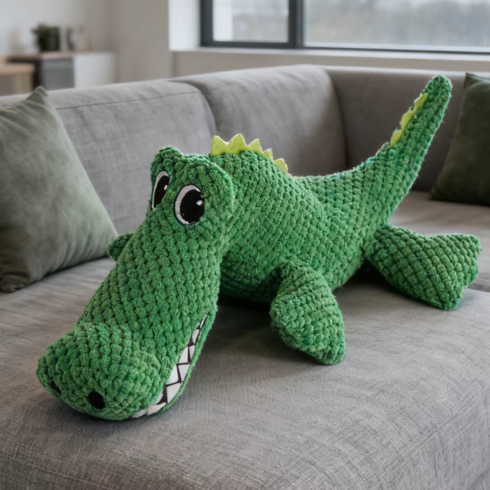 Pet Chew-Resistant Plush Interactive Toy with Sound, Dinosaur Shape, Crocodile, Suitable for Large, Medium, and Small Pets Like Cats and Dogs, Double-Layer Fabric, Built-In Airbag — image 4