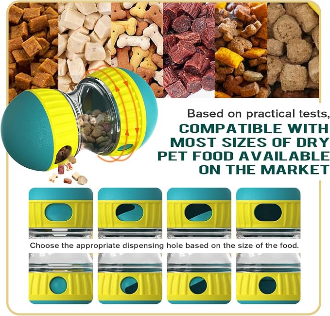 Adjustable Dog Puzzle Toy Treat Dispensing Ball, Tough Slow Feeder And Interactive Training Enrichment Toy — image 2
