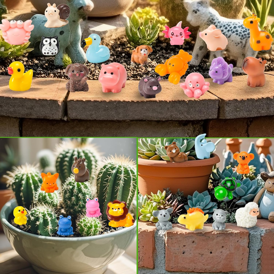 50 Piezas de Mini Figuras de Animales de Resina, Figuras Miniatura de Animales Pequeños al por Mayor para Jardines de Hadas Miniatura, Recuerdos de Fiesta y Jardín — imagen 4