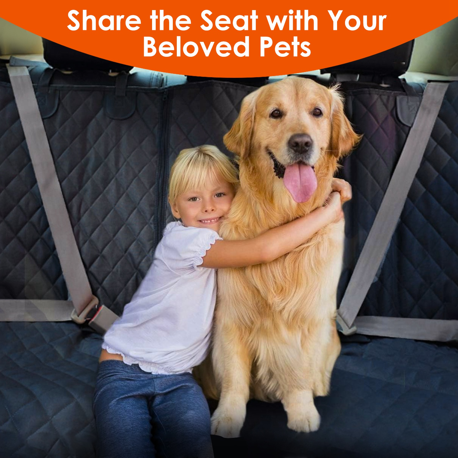 Funda de Asiento Trasero para Perro Impermeable y Resistente a Rasguños, Protector Trasero para Mascotas, con Cinturón de Seguridad para Perro, para Auto Camioneta SUV — imagen 9