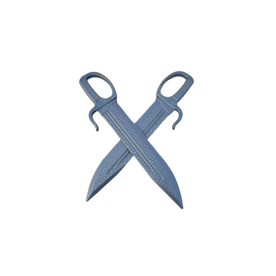 Plastic Eight Cut Knife Wing Chun Knife Cosplay Prop Plastic Double Handed Sword for Film and Television Shooting — image 4