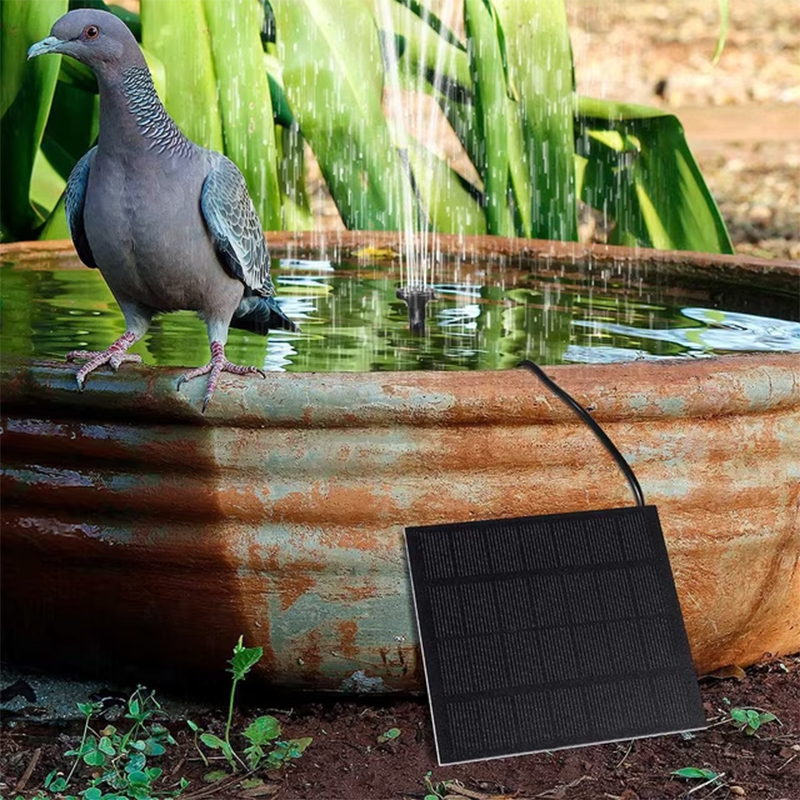 Solar-Powered Mini Fountain Pump – 200L/H Brushless Pump with 4 Spray Nozzles for Garden, Pond & Fish Tank — image 2