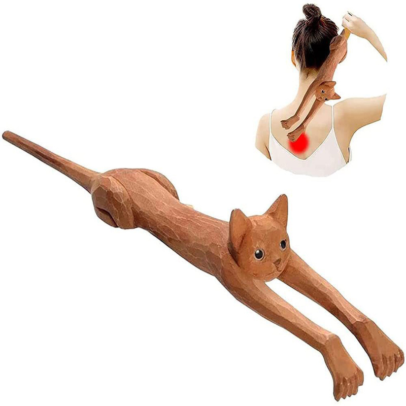 Cat Shape Back Scratcher Adult Cat Dog Pet Back Scratching Massage — image 1