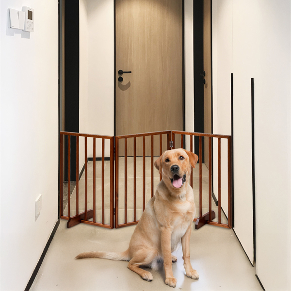 Reja para Mascotas Plegable Marrón, Paquete de 3 — imagen 4