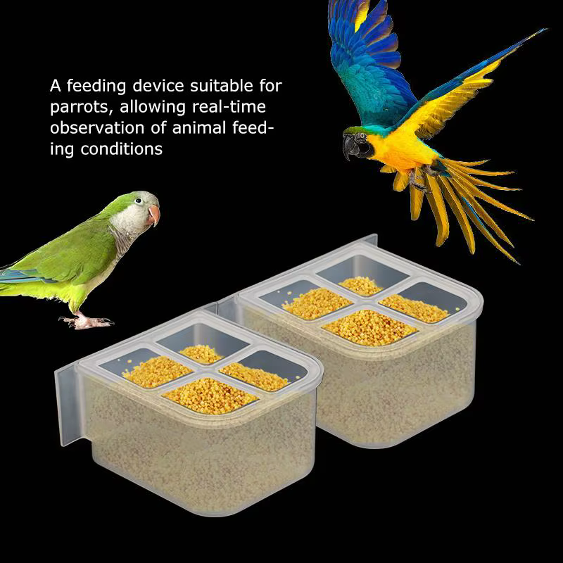 Comedor de Pájaros y Pollos Colgante para Codornices y Canarios Contenedor de Alimento y Agua Plástico para Aves Pequeñas — imagen 6