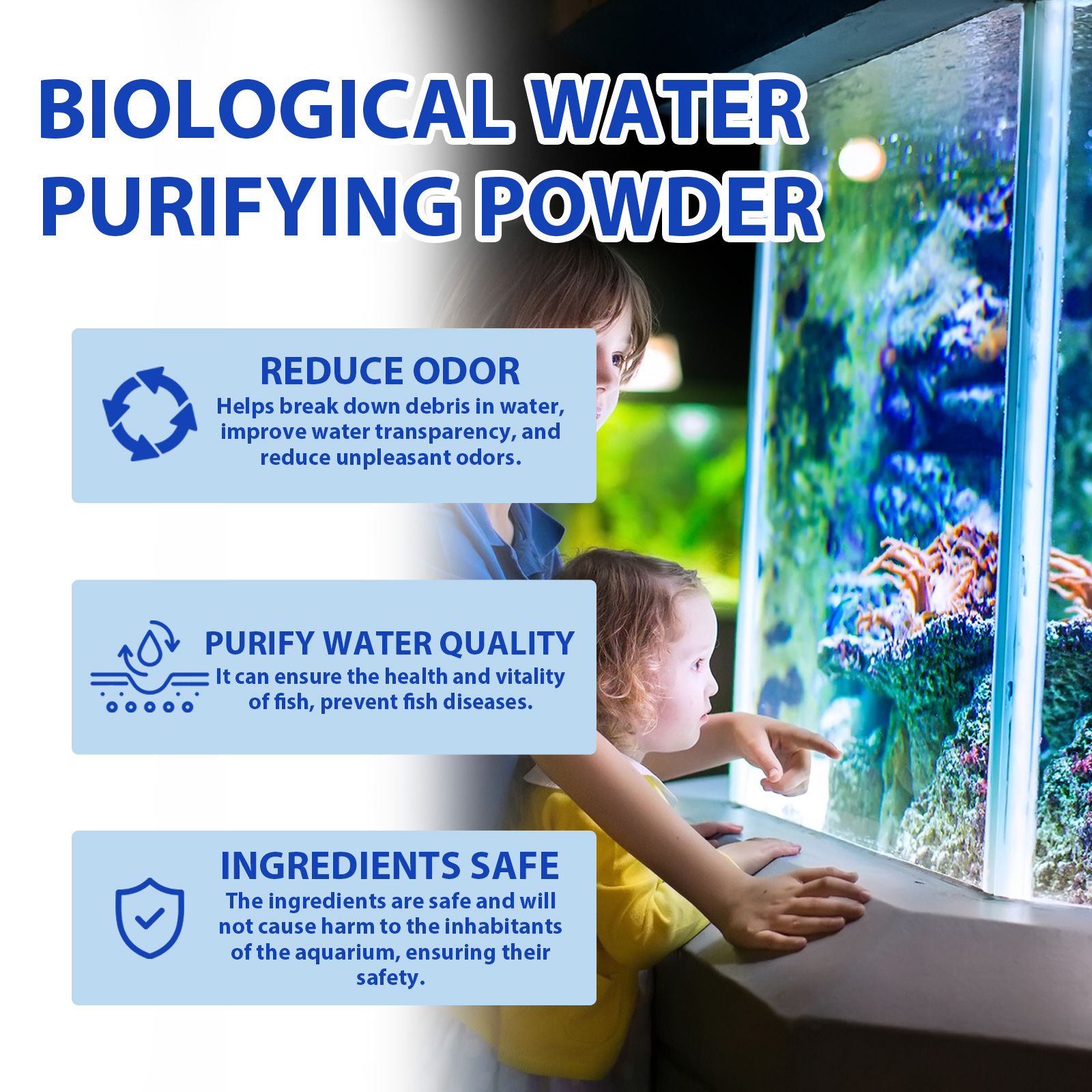 Purificador de Agua para Acuario Elimina Algas y Descomposición - Poder Instantáneo de Claridad — imagen 3
