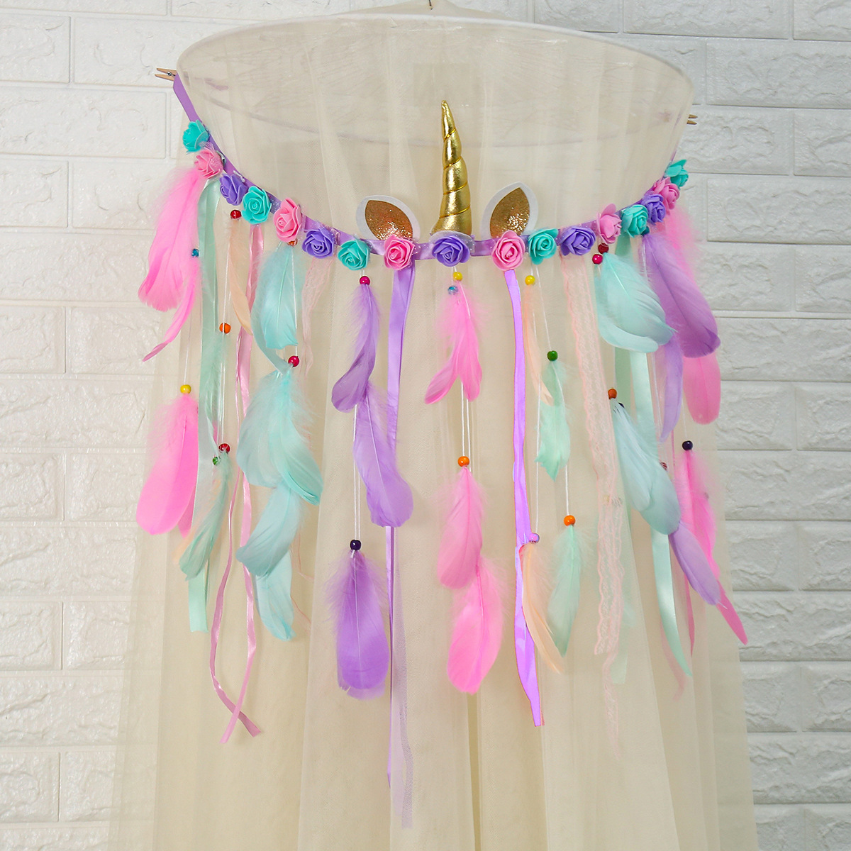 Fresh Girl Room Unicorn Veil Decoration Pendant Homestay Decoration Pendant Classmate Birthday Gift — image 1