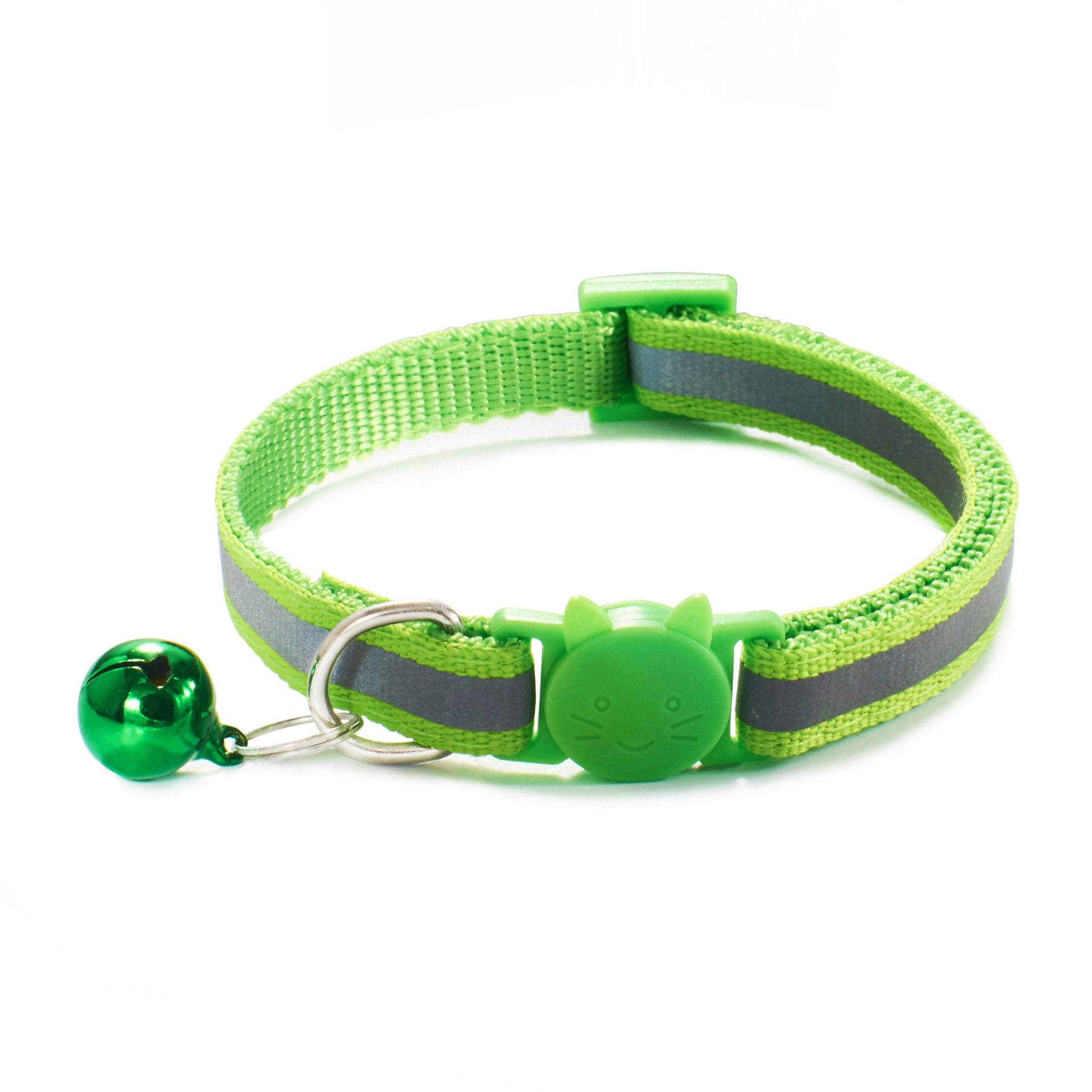 1.0 Colorful Reflective Cat Head Safety Clasp Collar Cat Collar Pet Cat Bell — image 13