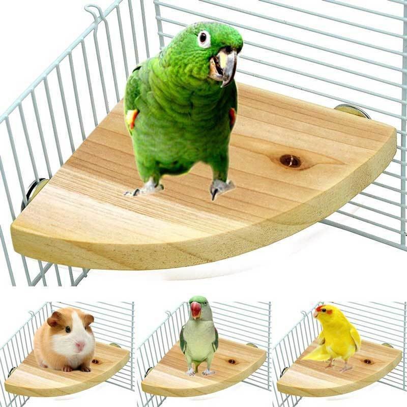Climbing And Playing Bird Cage Accessories Toy Solid Wood Jumping Platform Standing Board — image 1