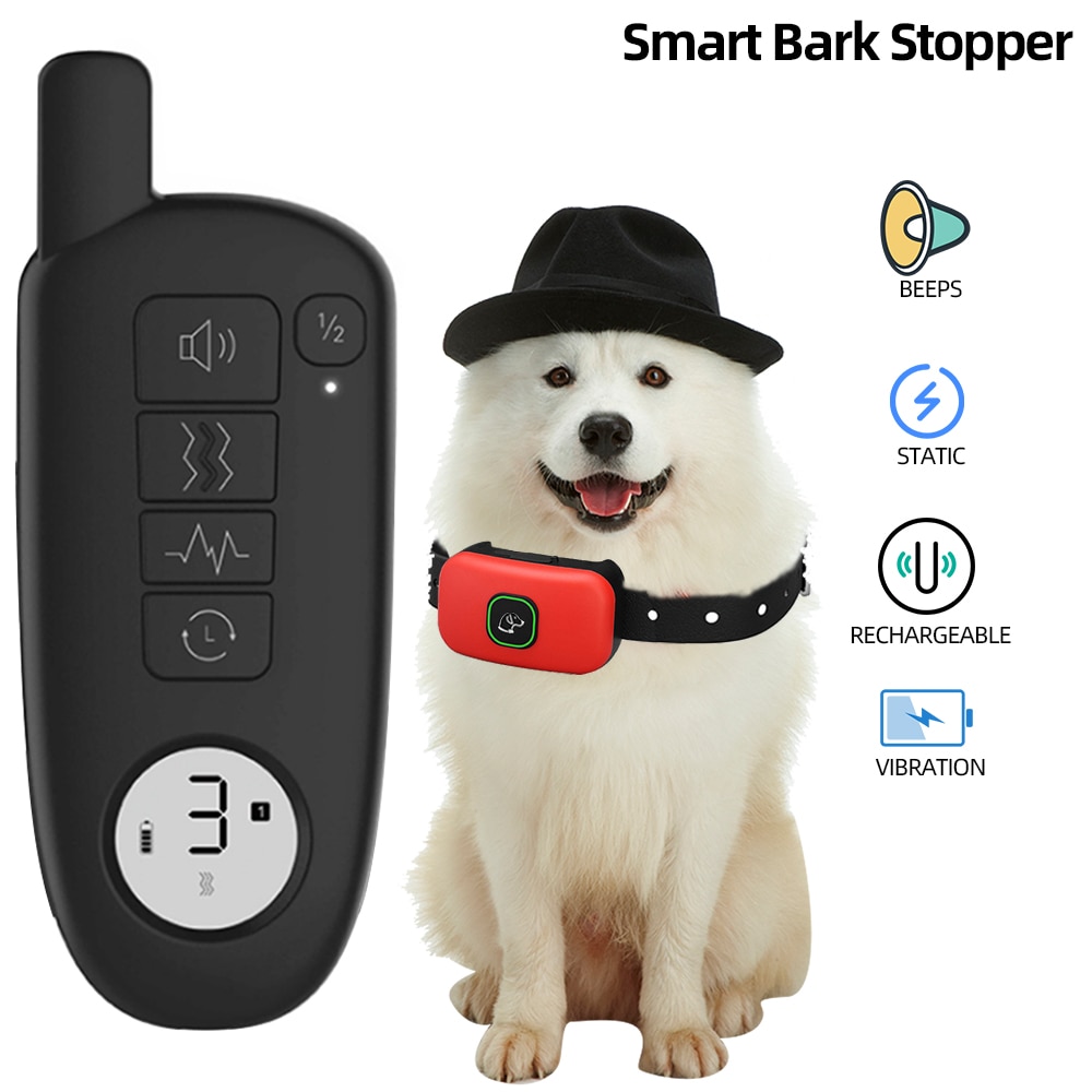 Range Dog Training Collar Waterproof Electric Shock Vibration Sound Dogs Bark Collar for Small Medium Large Dogs Trainer — image 5