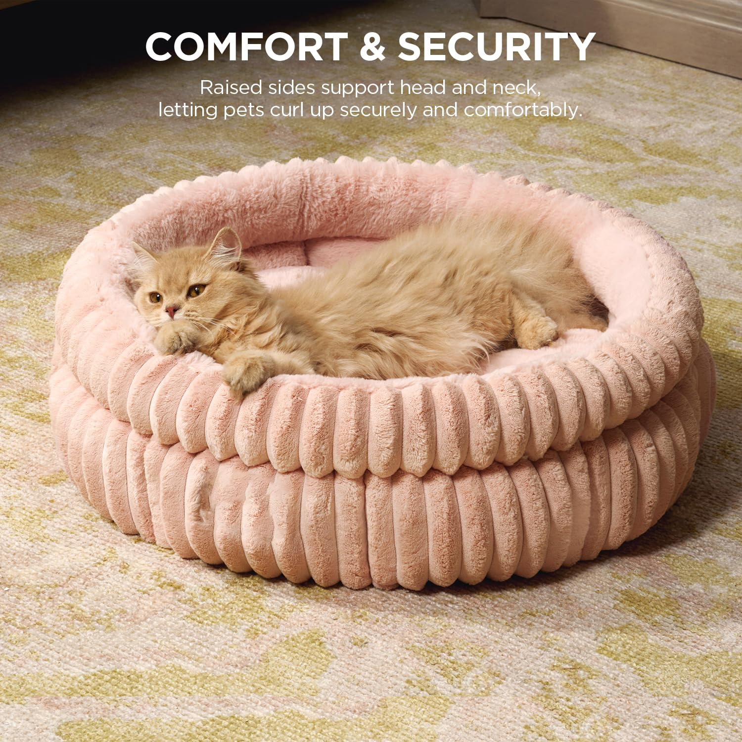 High-Quality Rabbit Fur Round Pet Bed for Dogs and Cats, Warm and Thick Small Dog Mat and Cat Sofa — image 4