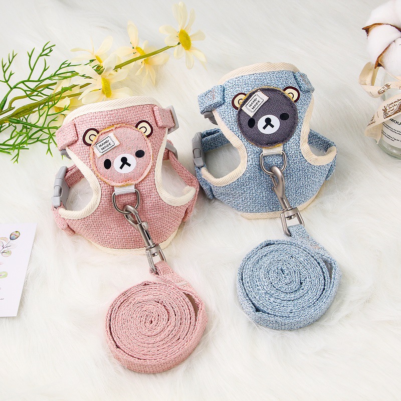 Dog Traction Rope Vest Type Teddy Small Dog Pet Chest Strap Dog Chain Walking Dog Rope Supplies — image 2