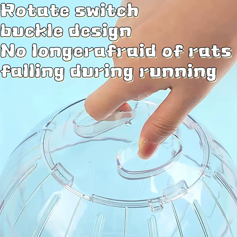 Hamster Crystal Sports Wheel - Breathable Safe Battery Free with Hanging Rope for Small Pets Under 4.72in Cage Play — image 4