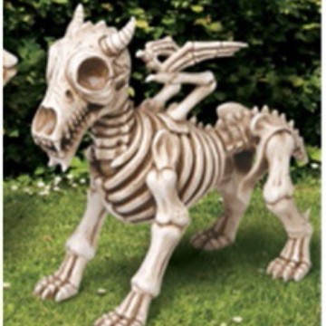 Halloween Skull Decorations for Men and Women, Resin Skeleton Dog Ornament, Garden Decoration, Dark Style Skull Theme — image 5