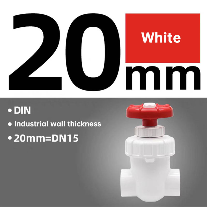 25/32/40mm UPVC Control Valve - Corrosion Resistant Plastic Gate Valve for Aquarium Sump & Garden Drip Irrigation Accessories — image 8