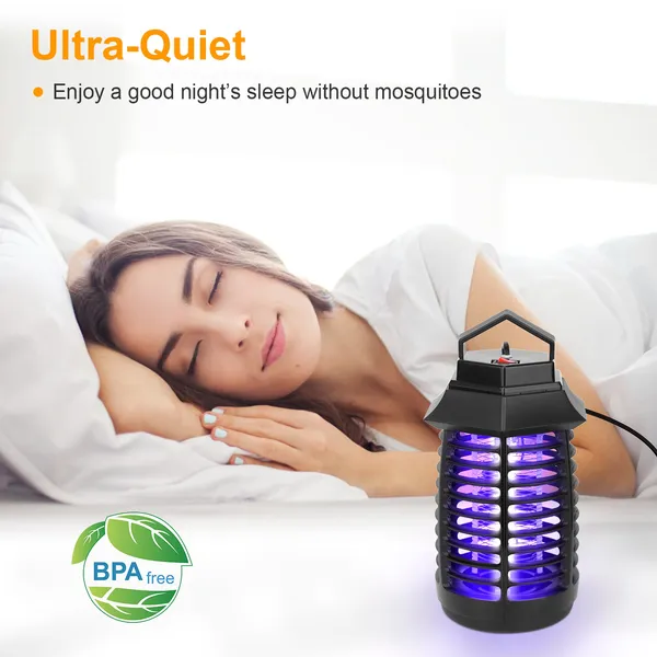 Atrapaluzas Eléctricos Lámpara UV Asesino de Mosquitos Luz Trampa de Plagas Insecto Cazador — imagen 5
