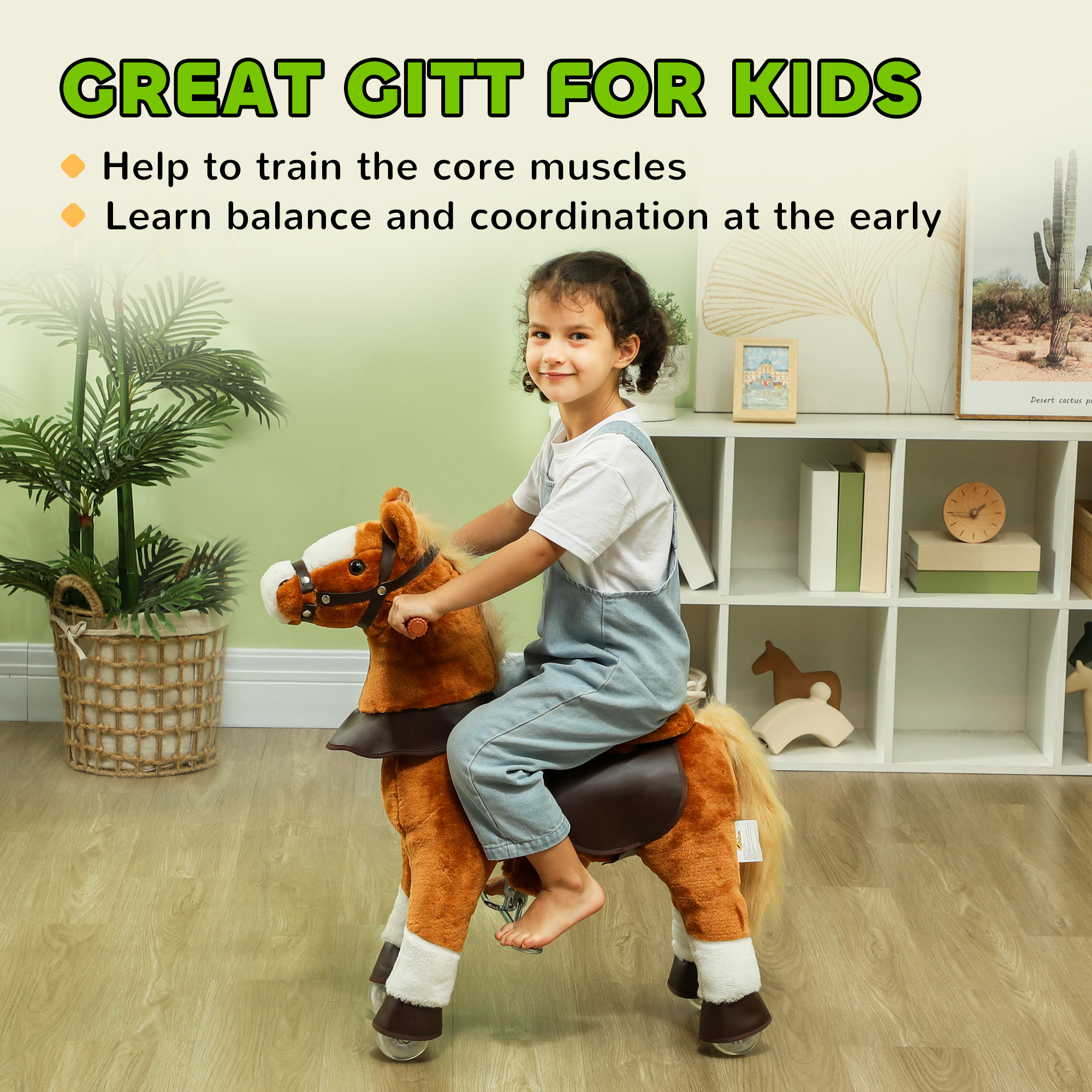 Caballo de Ruedas para Niños, Pony que Habla y Se Mueve con Sonidos de Niegos para Edad 3-5 Años — imagen 7