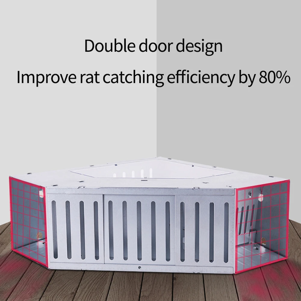 Catching Mice Mouse Traps Occasions Available Double-door Design Non-toxic Reusable Rustproof Garden Supplies Portable — image 5