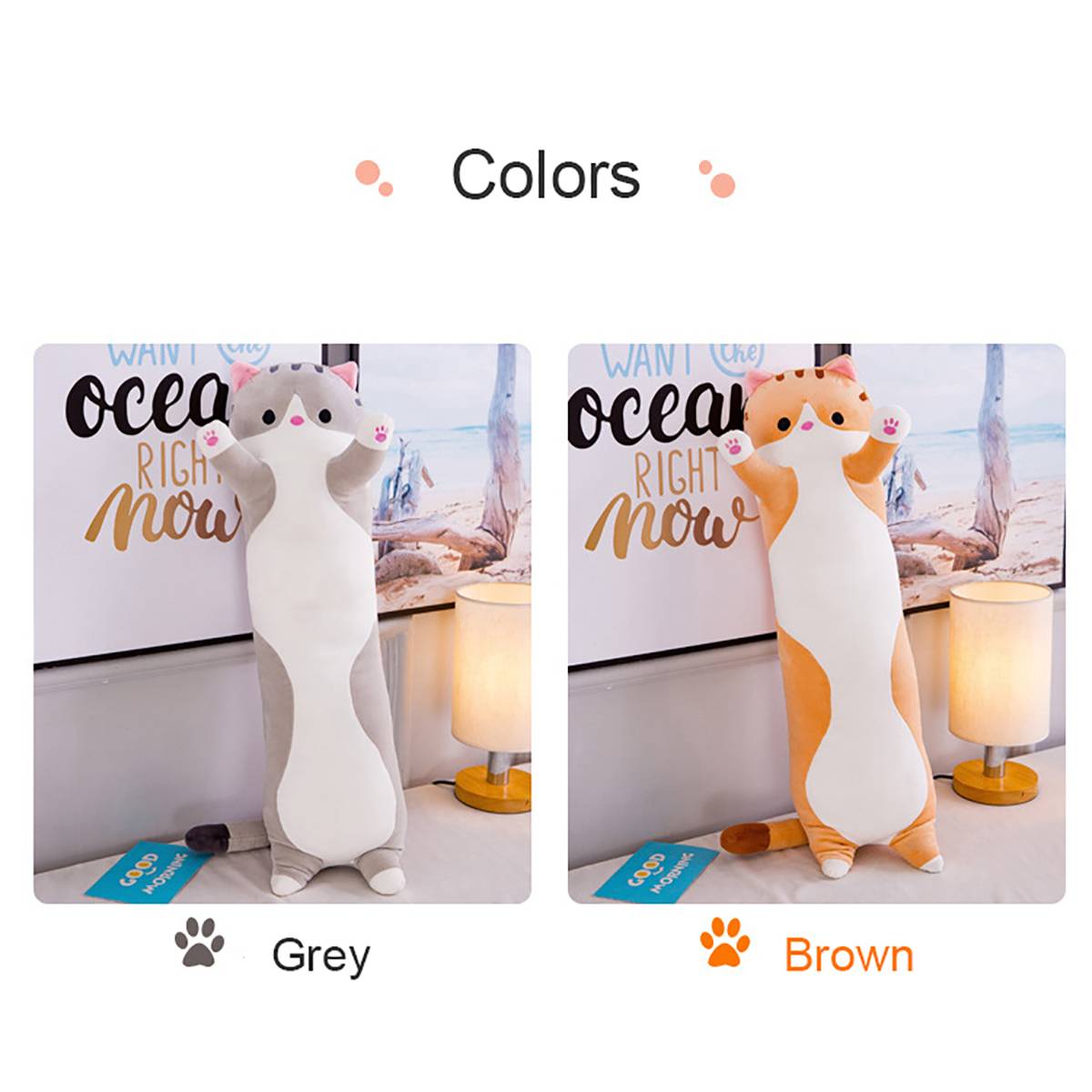 Plush Toys Animal Cat Cute Creative Long Soft Toys Office Lunch Break Nap Sleeping Pillow Cushion Stuffed Gift Doll for Kids — image 2