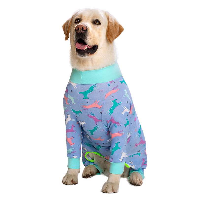Medium and large dog pet clothing thin design belly protection weaning and sterilization suit — image 18