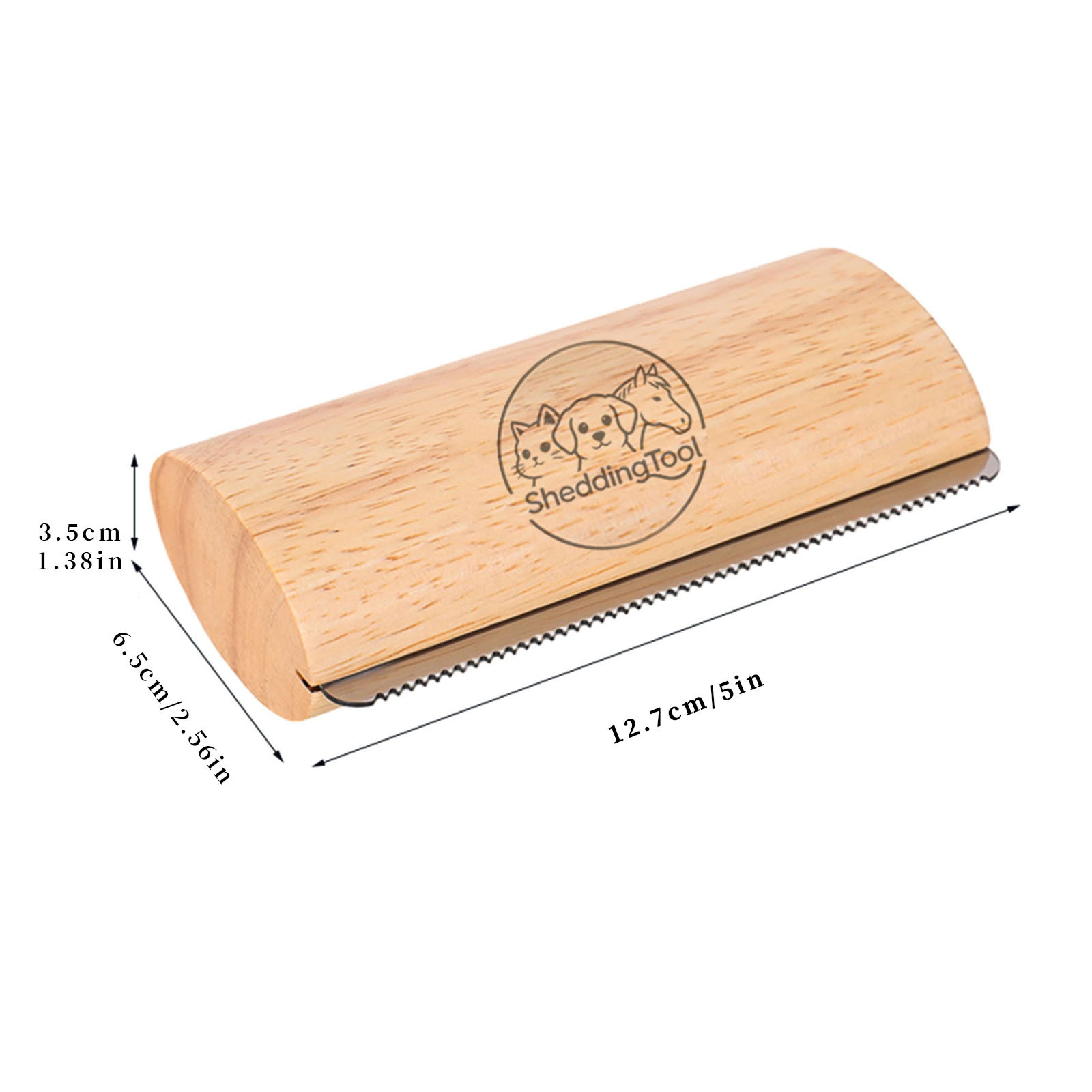 Herramienta de limpieza para mascotas en madera peine para eliminar pelo — imagen 5
