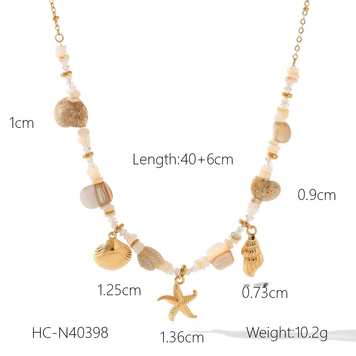 Cinturón de Brazalete en Concha de Estrella de Caracol para Mujer de Acero Inoxidable — imagen 3