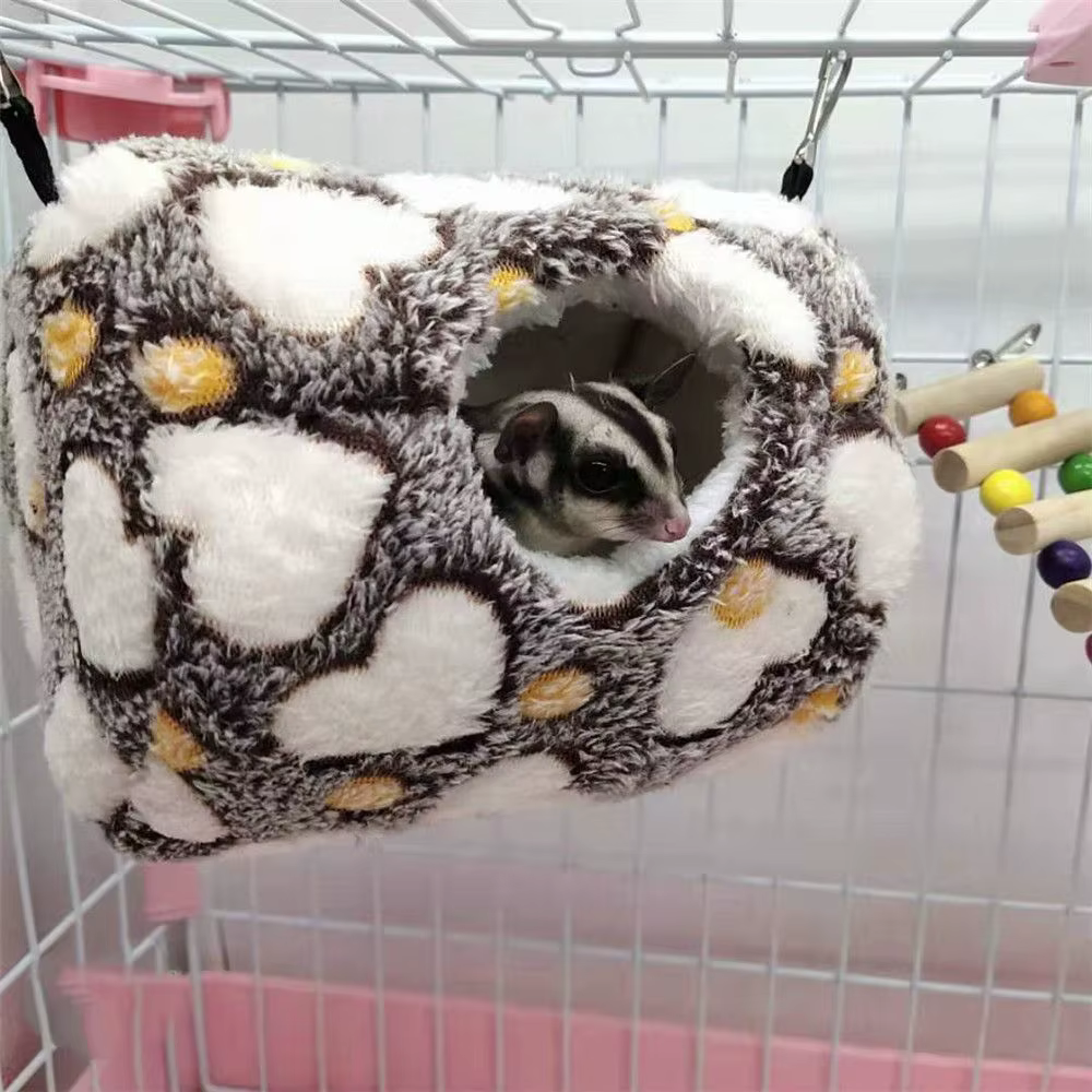 Pet Supplies Hanging Bird Nest Plush Squirrel Beds Hamster Cage Pet Hammock Pet Sleeping Bag — image 5