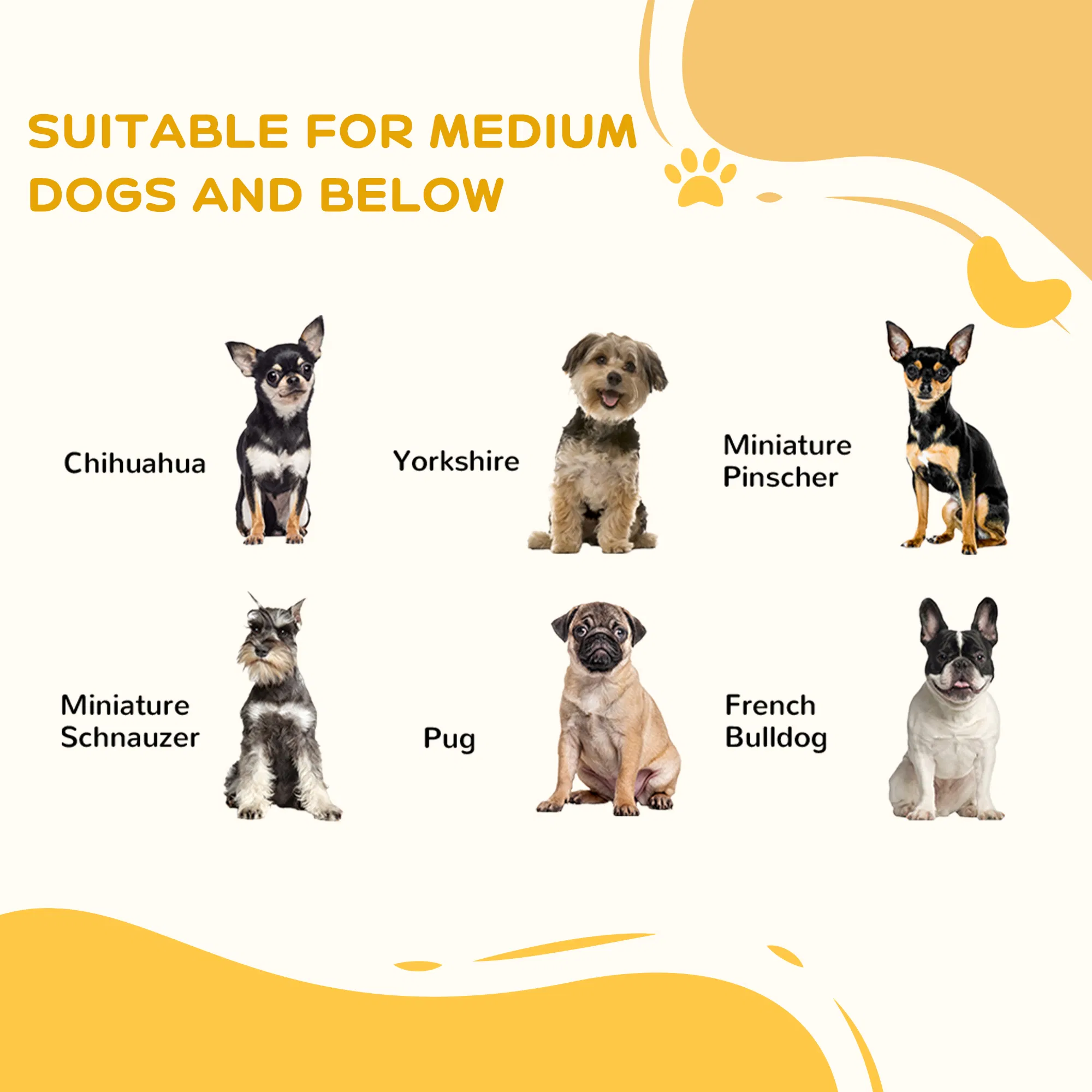 3-Panel Foldable Dog Gate with Feet for Medium Dogs and Below, Black — image 4