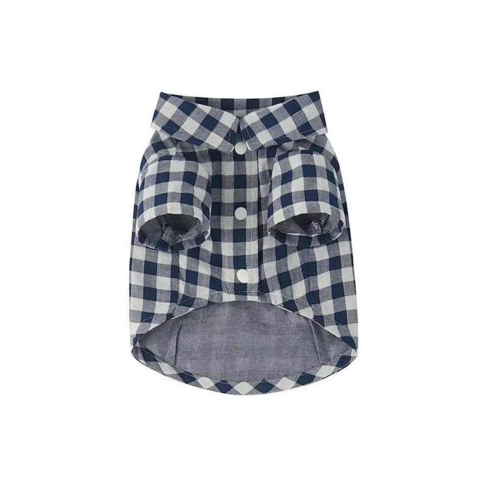 Pet Decoration Comfortable Ins Plaid Shirts Pet Clothing Elegant Fashion Dogs Pajamas Costume Cute Cat Dog Clothes Proposal — image 4