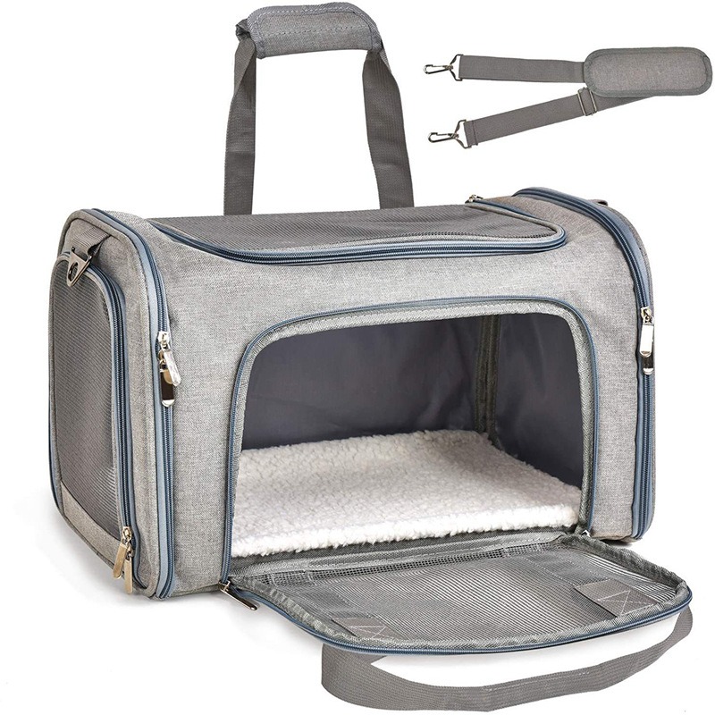 Mochila Portátil para Gatos Ligera Fácil de Transportar Bolsa de Viaje para Mascotas Transpirable Mochila para Gatos Plegable — imagen 4
