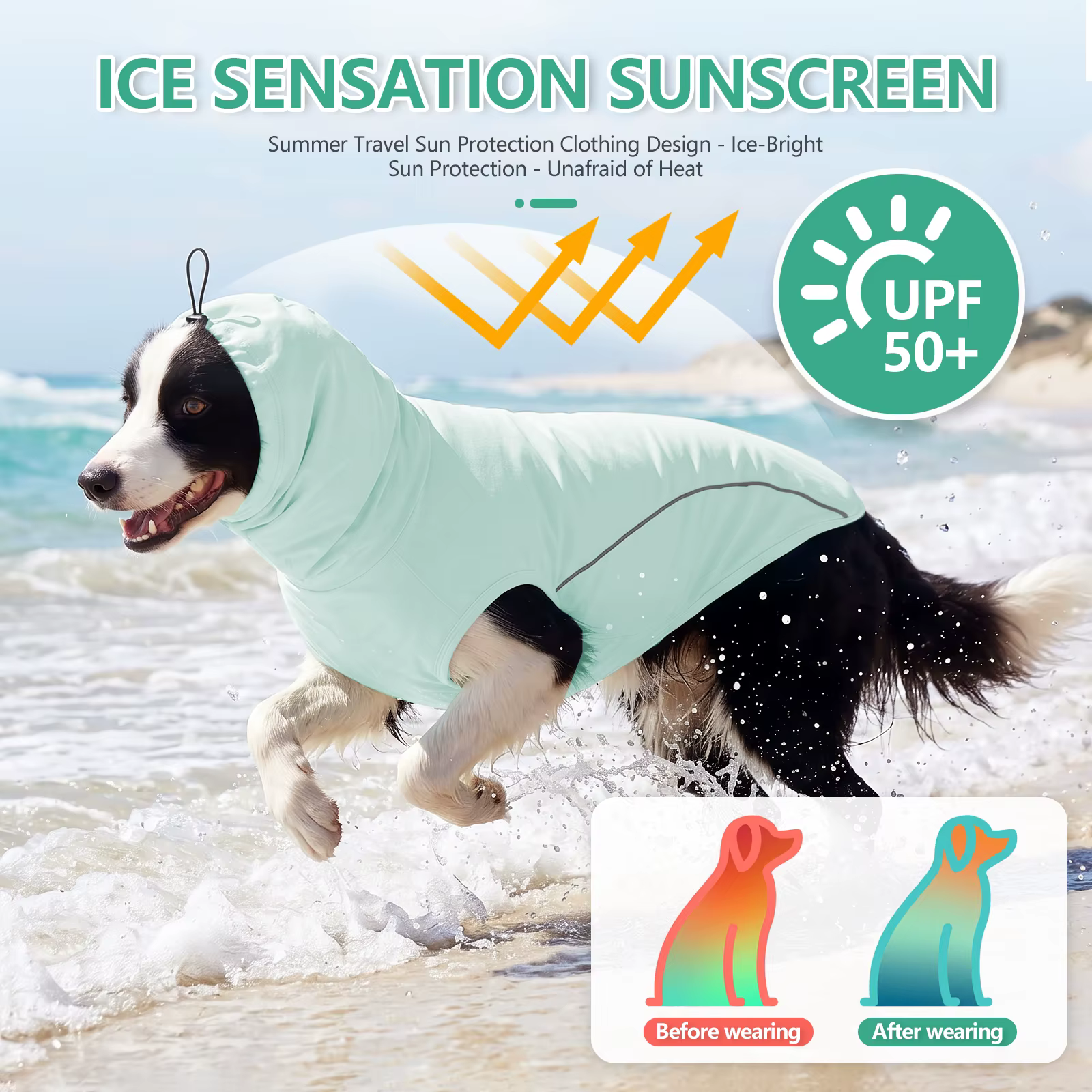 Pet Dog Sun Protective Clothing UV Shirt Cooling Clothes Breathable Pets Outdoor Coatb Dogs Cats Pet Clothing in Summer — image 3